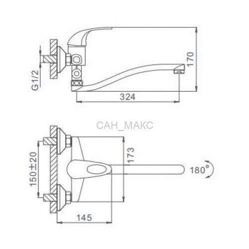 Смеситель для ванны Frap F2102-B