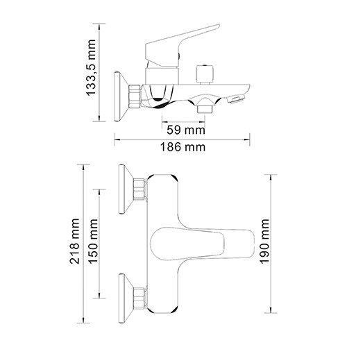 Смеситель для ванны Wasserkraft 4501