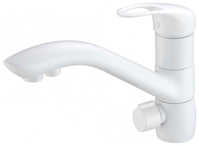 Смеситель для кухонной мойки ZORG Sanitary  (ZR 404 KF WHITE)