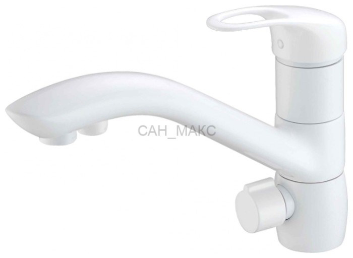 Смеситель для кухонной мойки ZORG Sanitary  (ZR 404 KF WHITE)