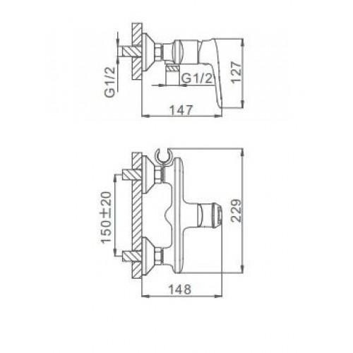 Смеситель гигиенический Frap F2049-6