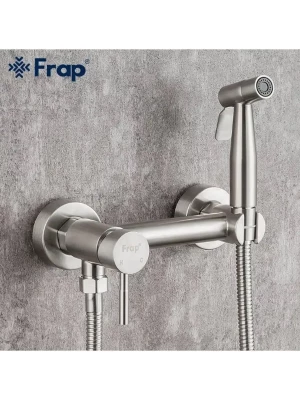 Смеситель гигиенический Frap F7503-5, длина шланга 120 см, сатин