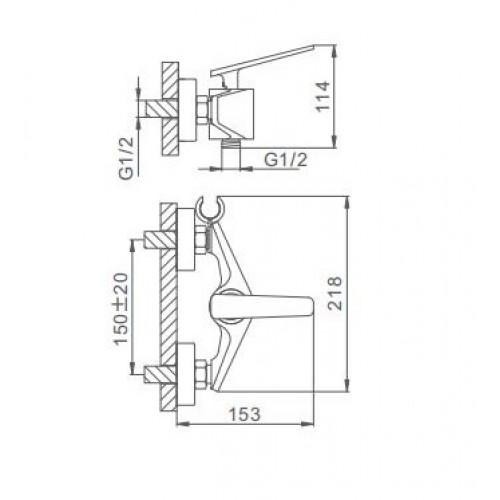 Смеситель гигиенический Frap F2057