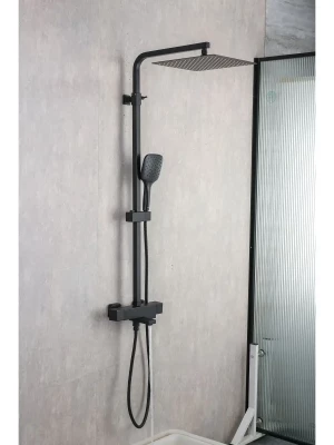 Душевая система со смесителем и тропическим душем Gappo G2417-60 чёрная