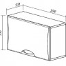 Шкаф для ванной навесной горизонтальный Belux Ш 60 Сонет-сити