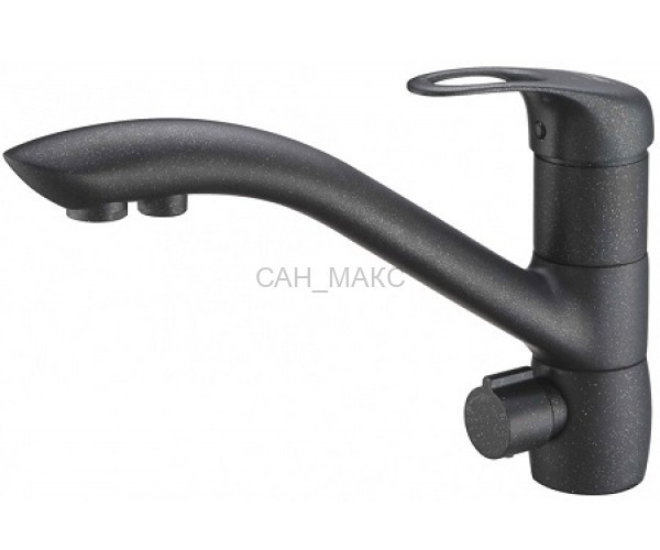 Смеситель для кухонной мойки ZORG Sanitary  (ZR 404 KF ЧЕРНЫЙ МЕТАЛЛ)