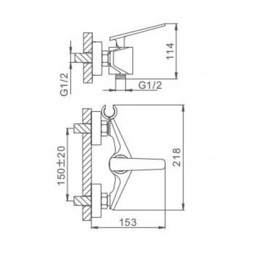 Смеситель гигиенический Frap F2058