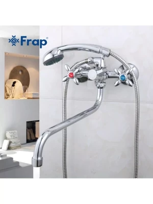 Смеситель Frap F2227-2, для ванны, с душевой лейкой, вентильный, хром