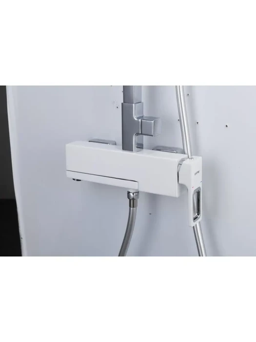 Душевая система со смесителем и тропическим душем Gappo G2417-8 белая