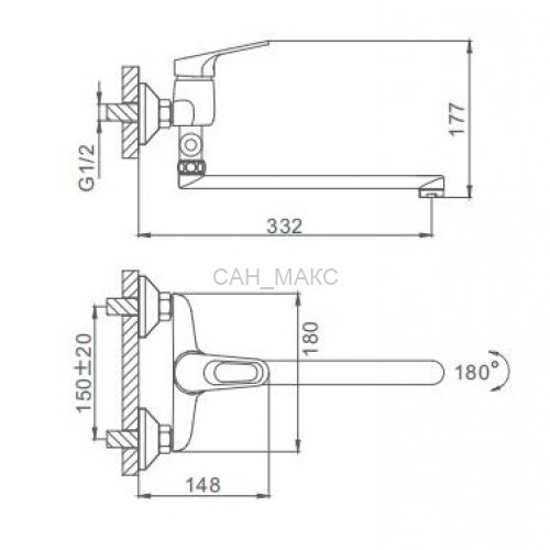Смеситель для ванны Frap F2113