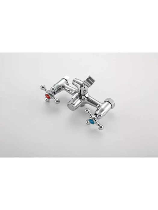 Смеситель для ванны Frap F2208-2, латунь, хромированный, поворотный излив, 1/2", 150 см шланг