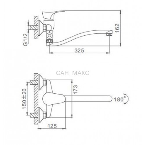 Смеситель для ванны Frap F2114-B