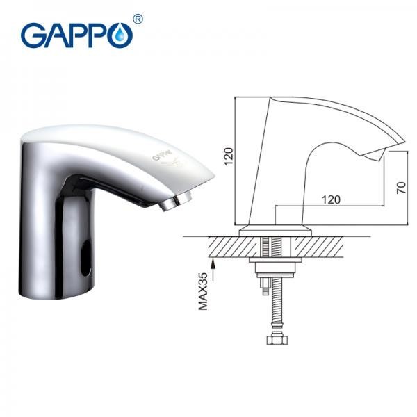 Смеситель для раковины сенсорный Gappo G518