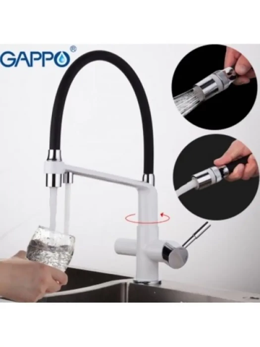 Смеситель для кухни Gappo G4398-9 белый