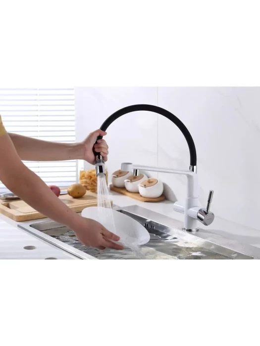 Смеситель для кухни Gappo G4398-9 белый