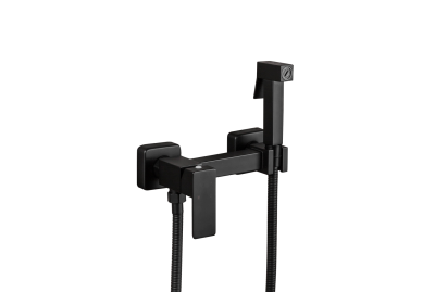 Смеситель гигиенический "Frap" F7504-6, латунь в черном цвете