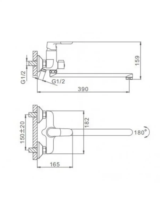 Смеситель Frap F2234, для ванны, с душевой лейкой, латунь, белый