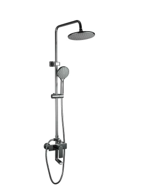 Душевая стойка со смесителем Frap F2428 с тропическим душем, хром
