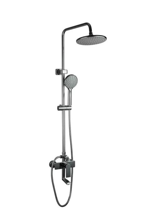 Душевая стойка со смесителем Frap F2428 с тропическим душем, хром