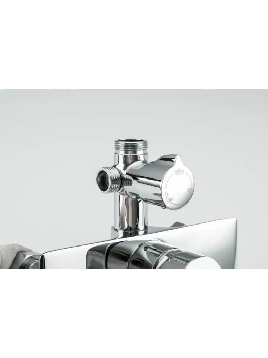 Душевая стойка со смесителем Frap F2428 с тропическим душем, хром