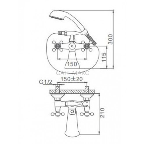 Смеситель для ванны Frap F3019