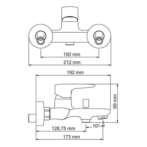 Смеситель для ванны Wasserkraft 5601