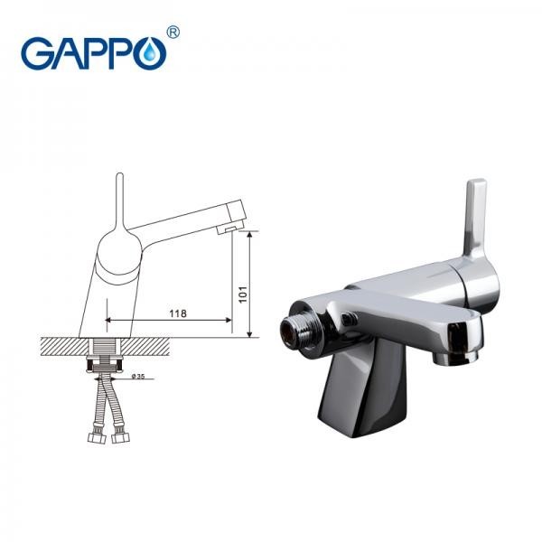 Смеситель для раковины Gappo G1204