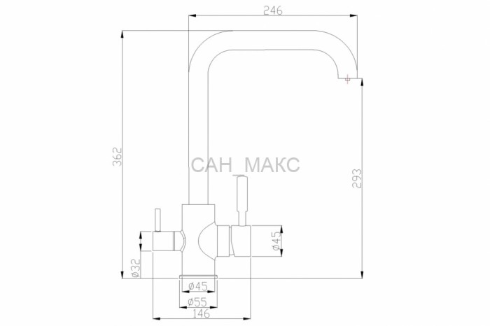 Смеситель для кухни ZORG Steel Hammer (SH 715 CR)