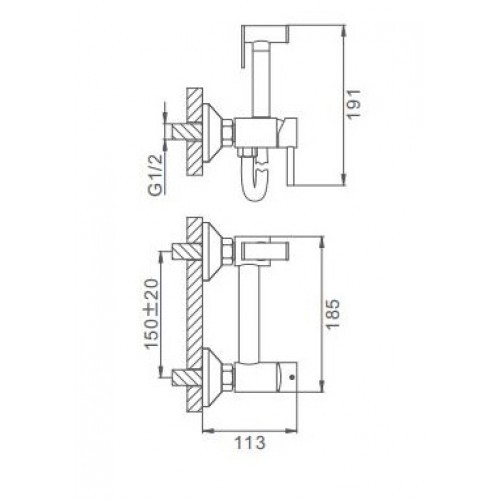 Смеситель гигиенический Frap F7503-6