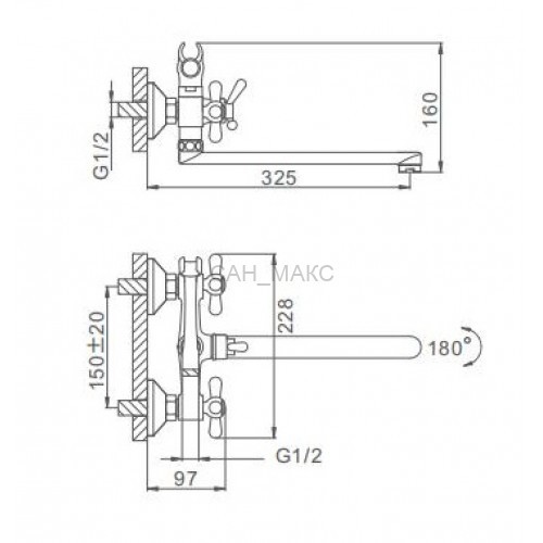 Смеситель для ванны Frap F2125