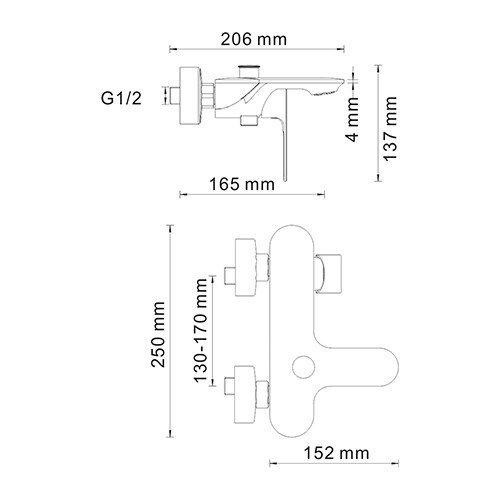 Смеситель для ванны Wasserkraft 5801