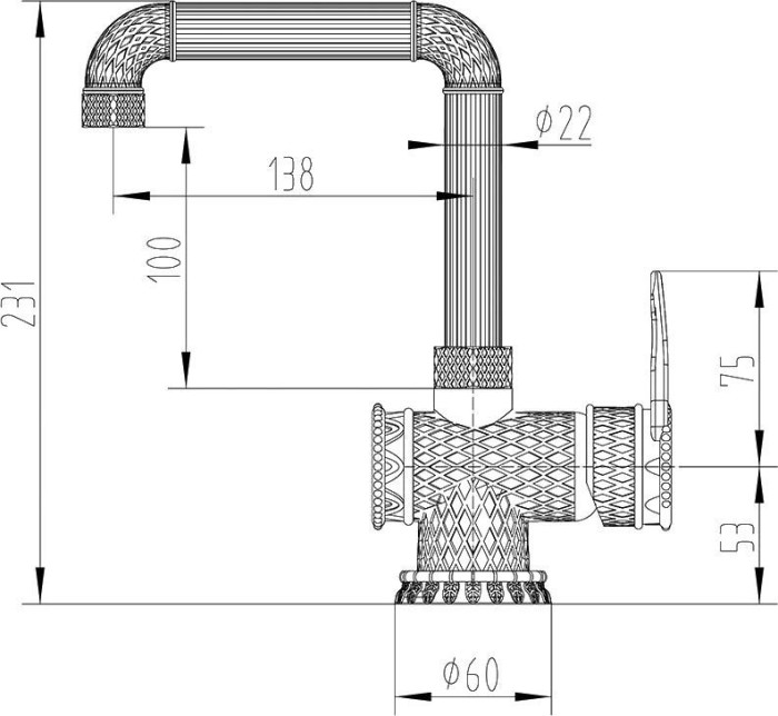 Смеситель для раковины ZORG Antic  (A 419 U SL)