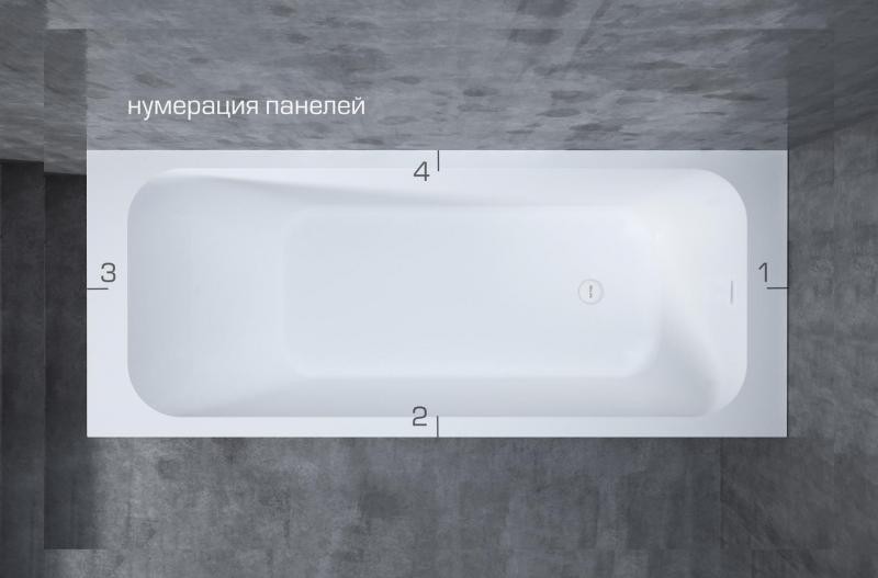 Ванна из литьевого мрамора Salini 102111G ORLANDO KIT Глянцевая