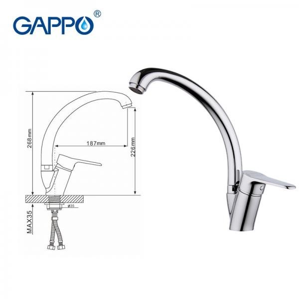 Смеситель для кухни Gappo G4136