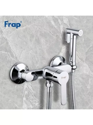 Смеситель с гигиеническим душем Frap F2041, настенное крепление, хром