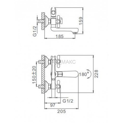 Смеситель для ванны Frap F3025