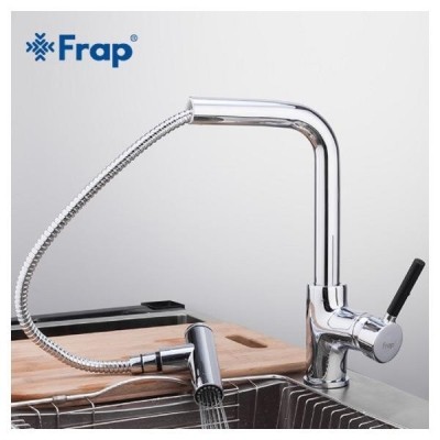 Смеситель для кухни с выдвижной лейкой Frap F6044