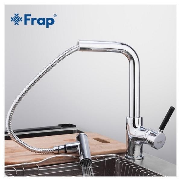 Смеситель для кухни с выдвижной лейкой Frap F6044
