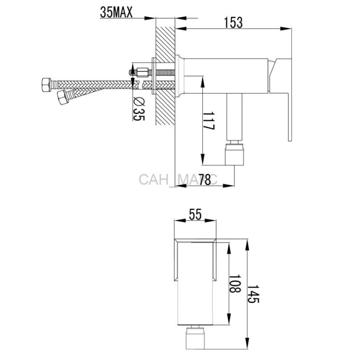Смеситель для биде IDDIS Hunk (VM46147C)