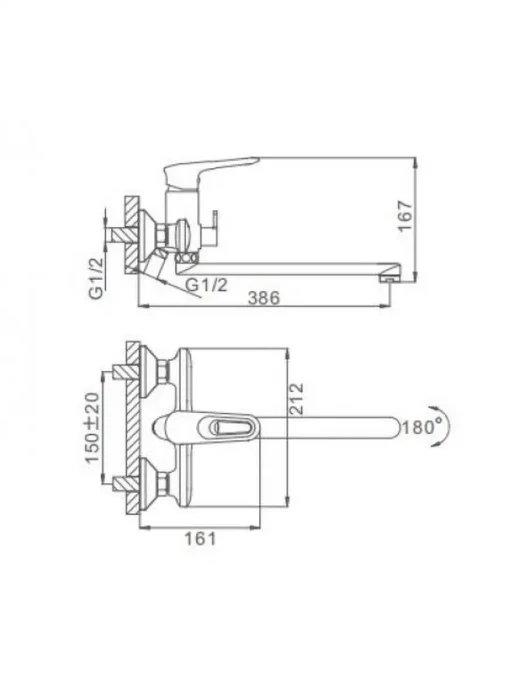 Смеситель Frap F2249, для ванны, с душевой лейкой, латунь, белый/хром