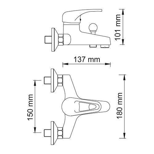 Смеситель для ванны Wasserkraft 6301