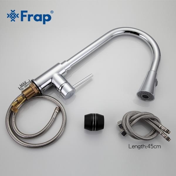 Смеситель для кухни с выдвижной лейкой Frap F6052