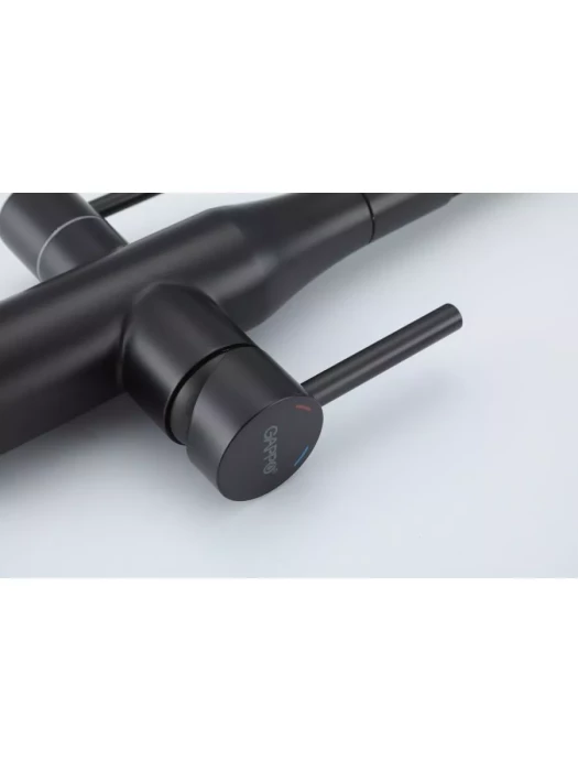 Смеситель для кухни Gappo G4399-66 однорычажный, нержавеющая сталь, черный