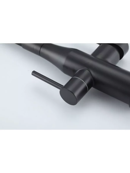 Смеситель для кухни Gappo G4399-66 однорычажный, нержавеющая сталь, черный