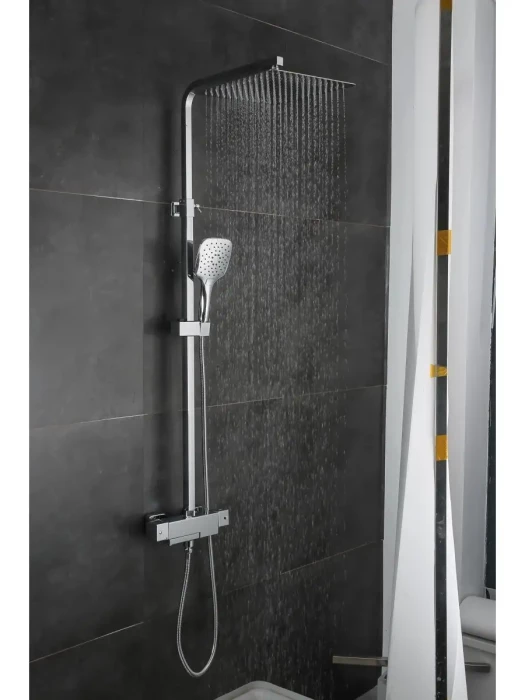 Душевая система со смесителем Gappo G2418-40, с термостатом, в цвете хром