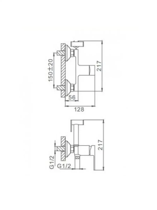 Гигиенический смеситель Frap H41, F2041-8, 1/2", PVD покрытие