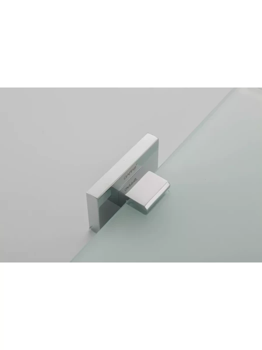 Полка Gappo G0721-1 настенная, угловая, стекло, латунь, хром
