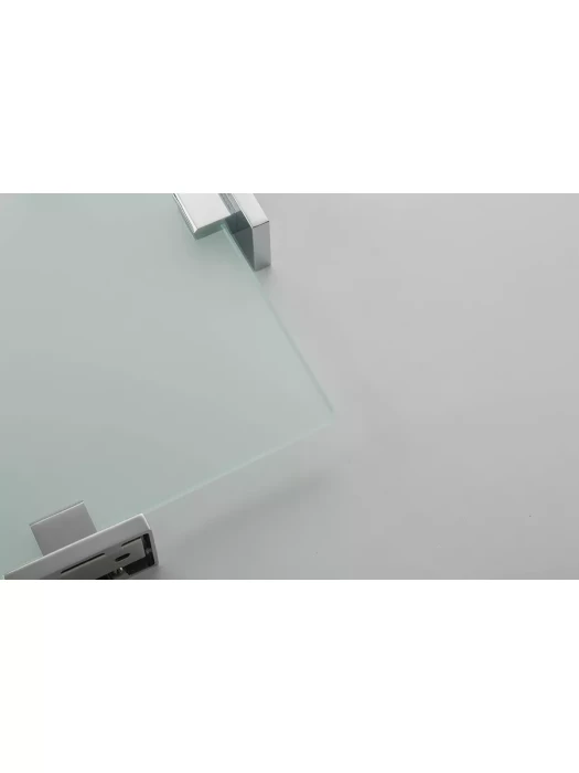 Полка Gappo G0721-1 настенная, угловая, стекло, латунь, хром