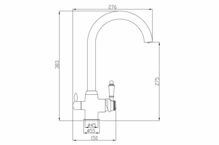 Смеситель для кухни ZORG Steel Hammer (SH 723 CR)