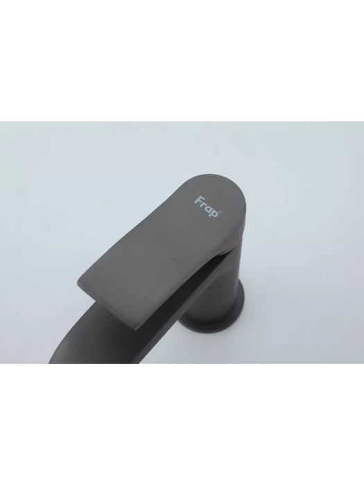 Смеситель Frap F1075-9, для раковины, латунь, покрытие PVD, графит